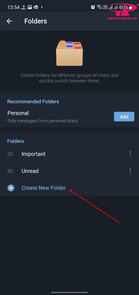 Chat Folder trên Telegram