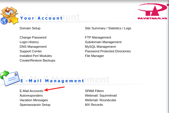 Hướng dẫn thay đổi password và Quota email trên Directadmin