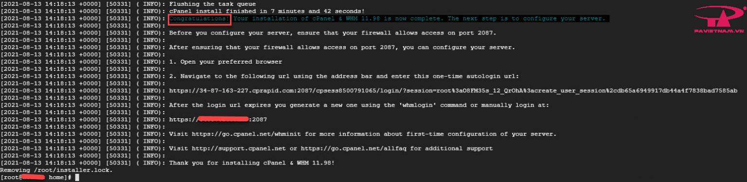 Hướng dẫn cài đặt cPanel/WHM trên AlmaLinux 8.4