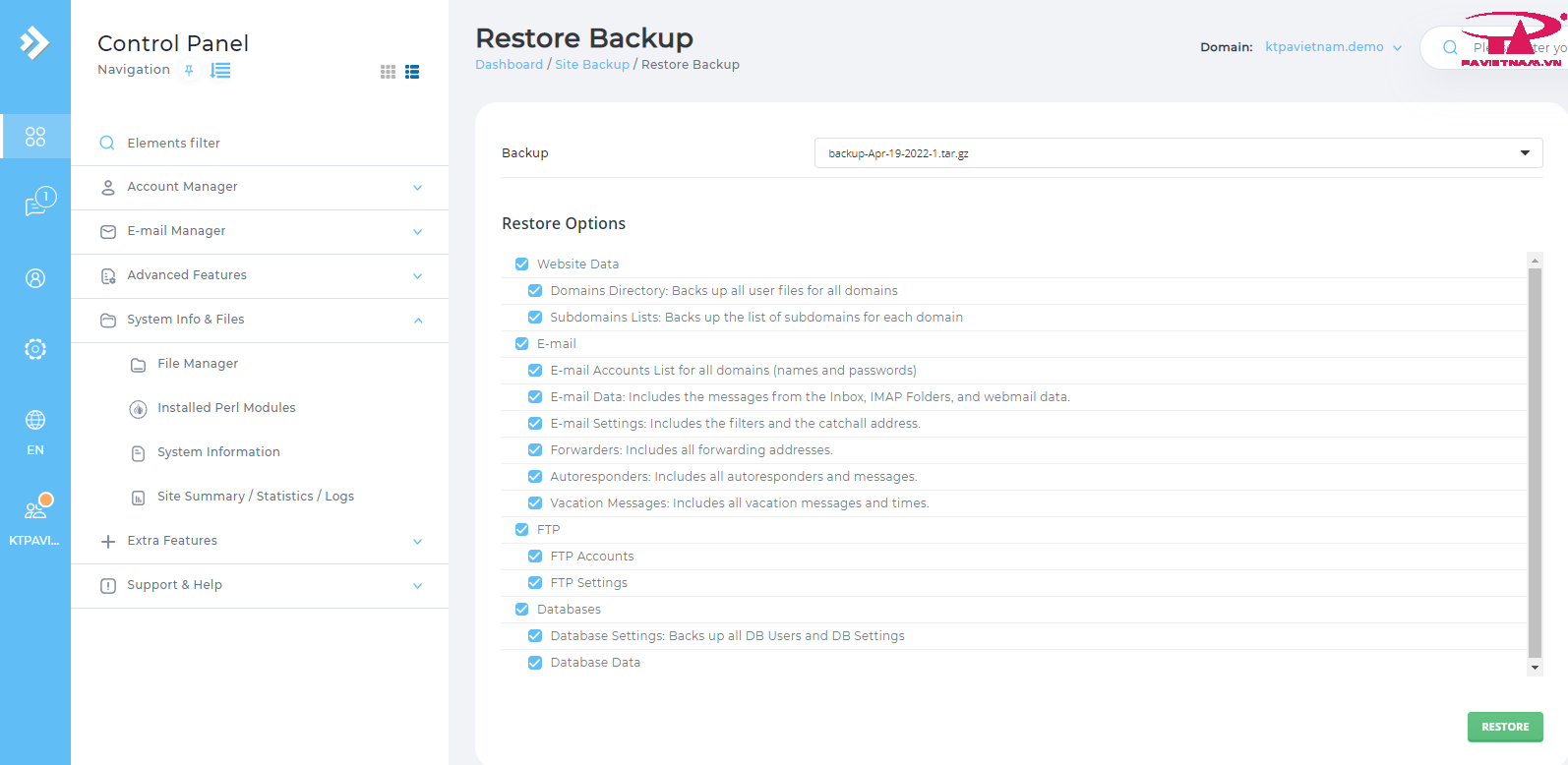restore-hosting-dirctadmin