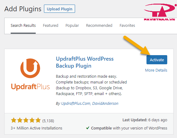 Hướng dẫn chuyển host WordPress bằng plugin UpdraftPlus 1.22