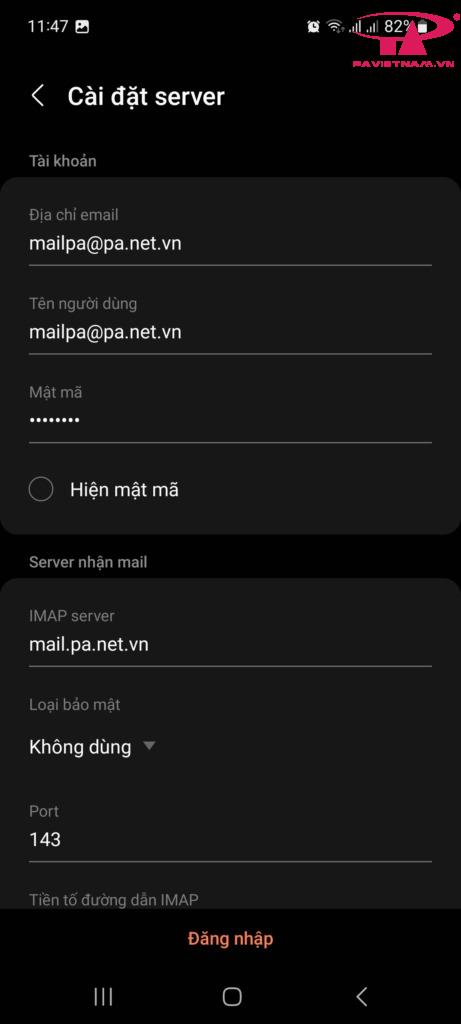Email trên Androi