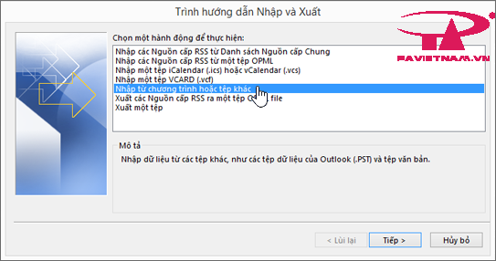 Nhập danh bạ vào phần mềm Outlook từ file CSV